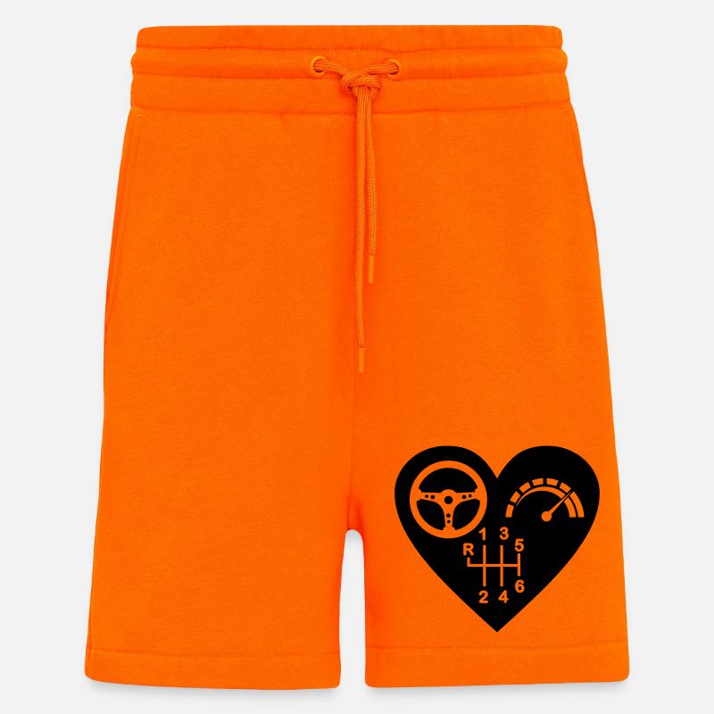 Getriebe 6 Gang Herz - Shorts - made by SPREAD - SUNSET ORANGE