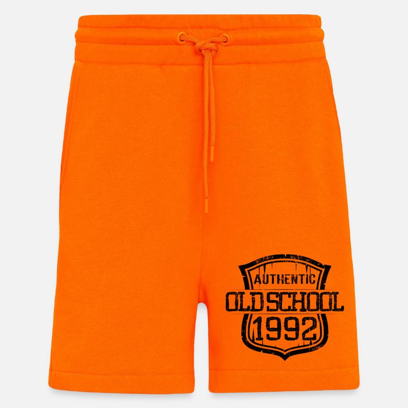 Ancienne école authentique 1992 - Short bio décontracté fabriqué en UE - SUNSET ORANGE