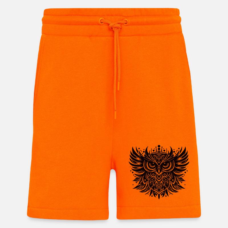 Schwarze Eule - Shorts - made by SPREAD - SUNSET ORANGE