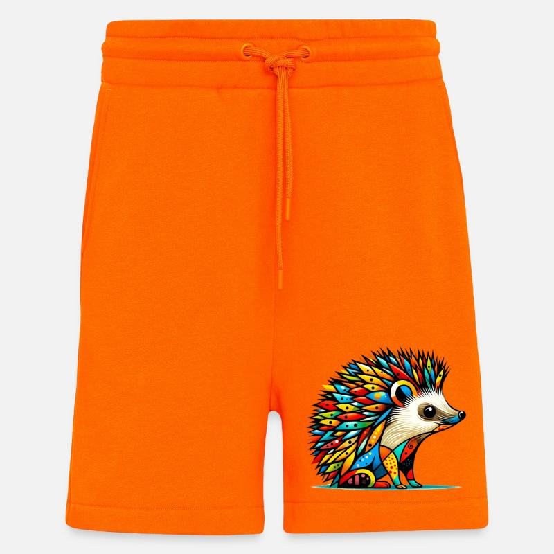 Hérisson - Short bio décontracté fabriqué en UE - SUNSET ORANGE