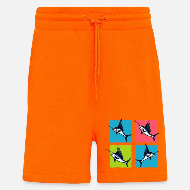 Espadon - Short bio décontracté fabriqué en UE - SUNSET ORANGE