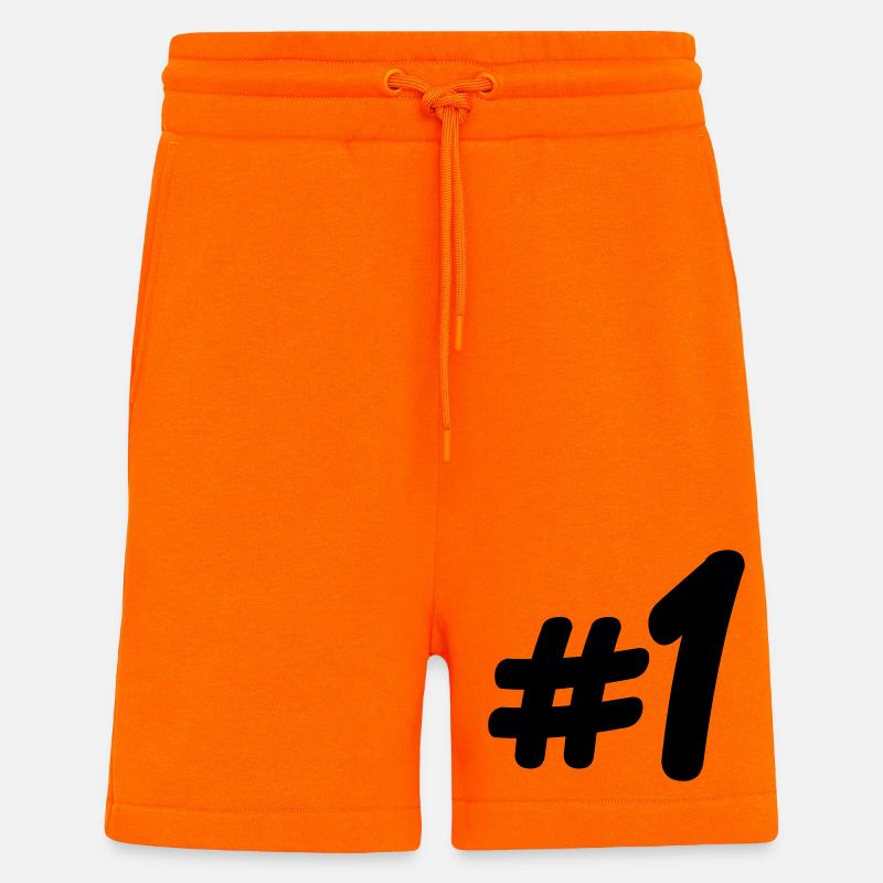 Numéro 1 # - Short bio décontracté fabriqué en UE - SUNSET ORANGE