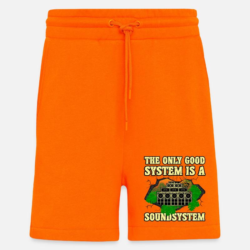 Système de son Dub - Short bio décontracté fabriqué en UE - SUNSET ORANGE