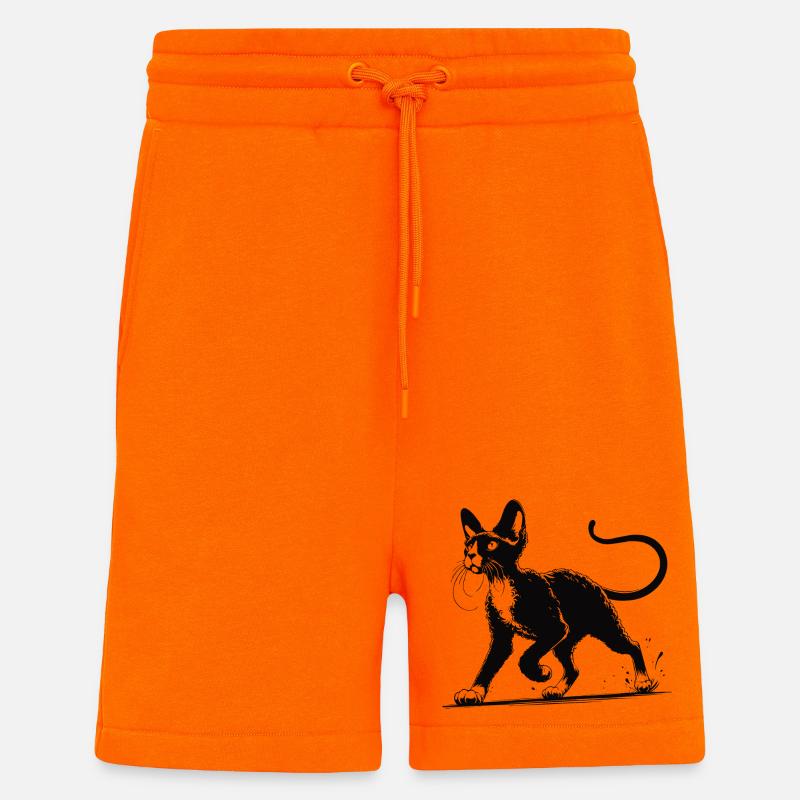 Devon Rex Design – Charmant und einzigartig - Shorts - made by SPREAD - SUNSET ORANGE
