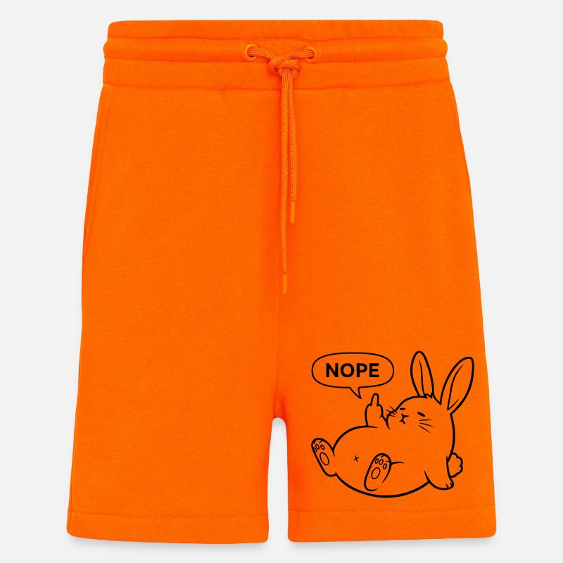Nope Rabbit | Naughty Bunny Statement - Shorts - made by SPREAD - SUNSET ORANGE