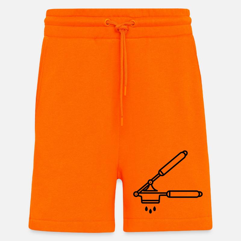Knoblauch Presse oder Spätzle Presse - Shorts - made by SPREAD - SUNSET ORANGE
