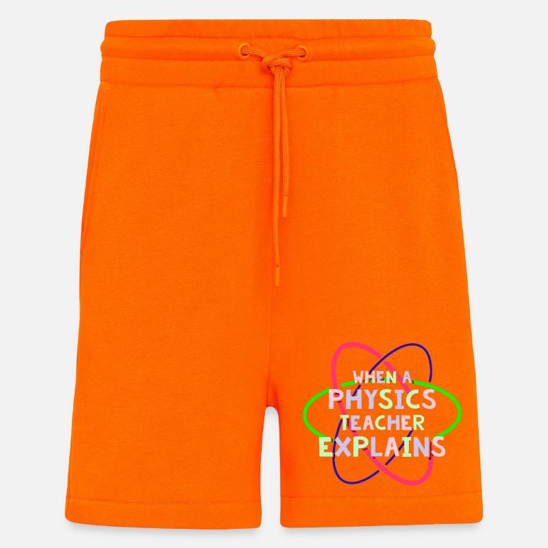 Physik Phyiker Physikstudent Physiklehrer - Shorts - made by SPREAD - SUNSET ORANGE