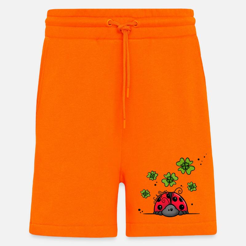 Marienkäfer mit Glücksklee - Shorts - made by SPREAD - SUNSET ORANGE