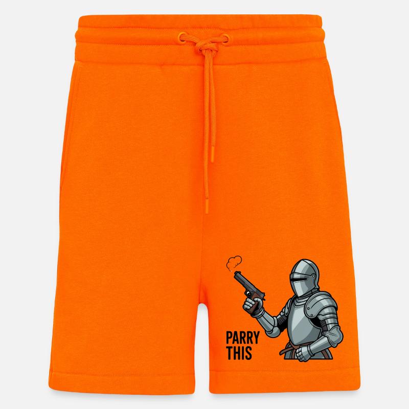Parez ceci - Funny Soulslike Memes - Short bio décontracté fabriqué en UE - SUNSET ORANGE