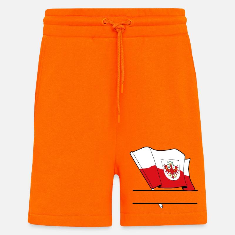 Drapeau du Tirol – Espace de noms - Short bio décontracté fabriqué en UE - SUNSET ORANGE