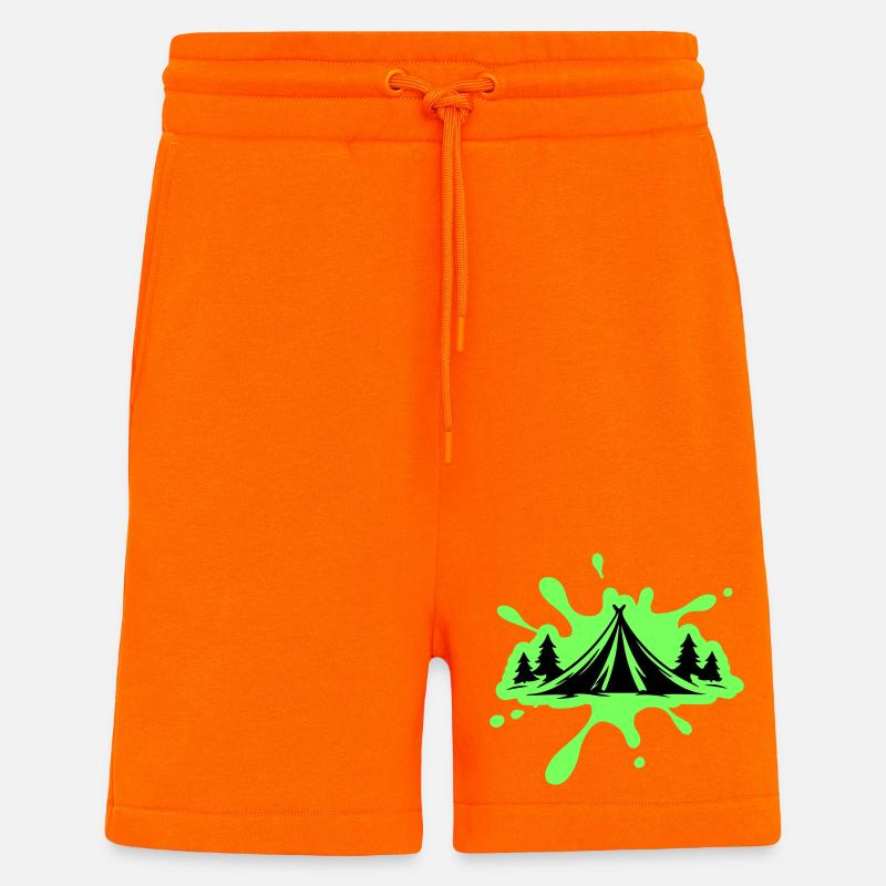 Camping Zelt Natur Klecks - Shorts - made by SPREAD - SUNSET ORANGE