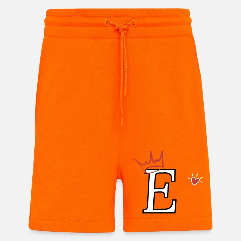 Buchstabe e Kronenherz - Shorts - made by SPREAD - SUNSET ORANGE