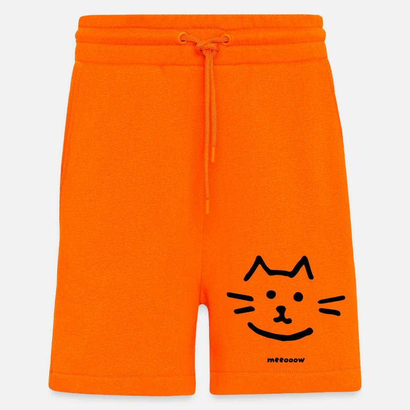 Conception propre de Cat Meow - Short bio décontracté fabriqué en UE - SUNSET ORANGE
