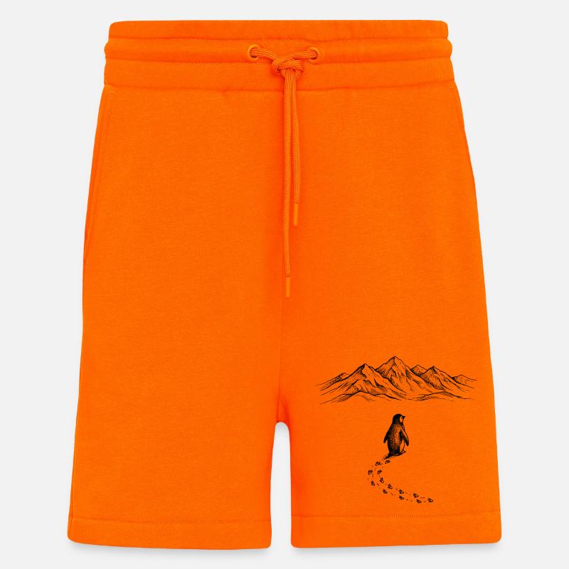 Pinguin Eisberg - Short bio décontracté fabriqué en UE - SUNSET ORANGE