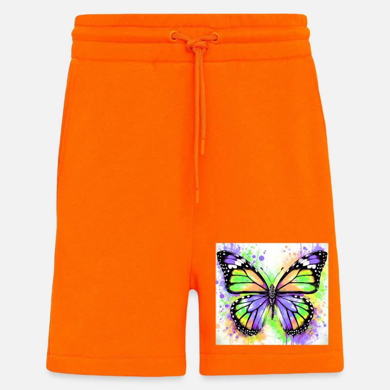 papillon - Short bio décontracté fabriqué en UE - SUNSET ORANGE