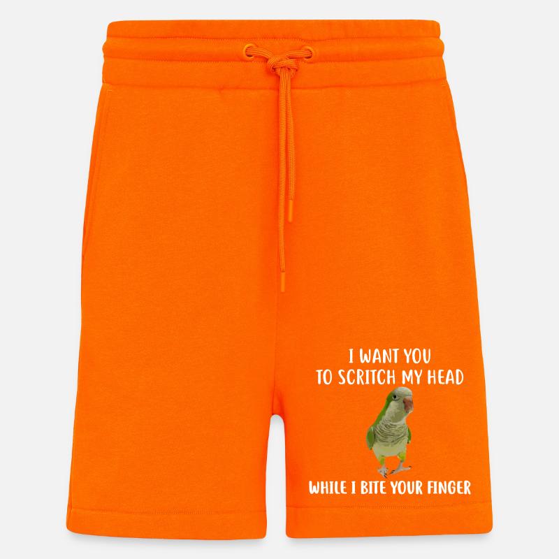 Parrot Head-Scratch Demands Tee - Shorts - made by SPREAD - SUNSET ORANGE