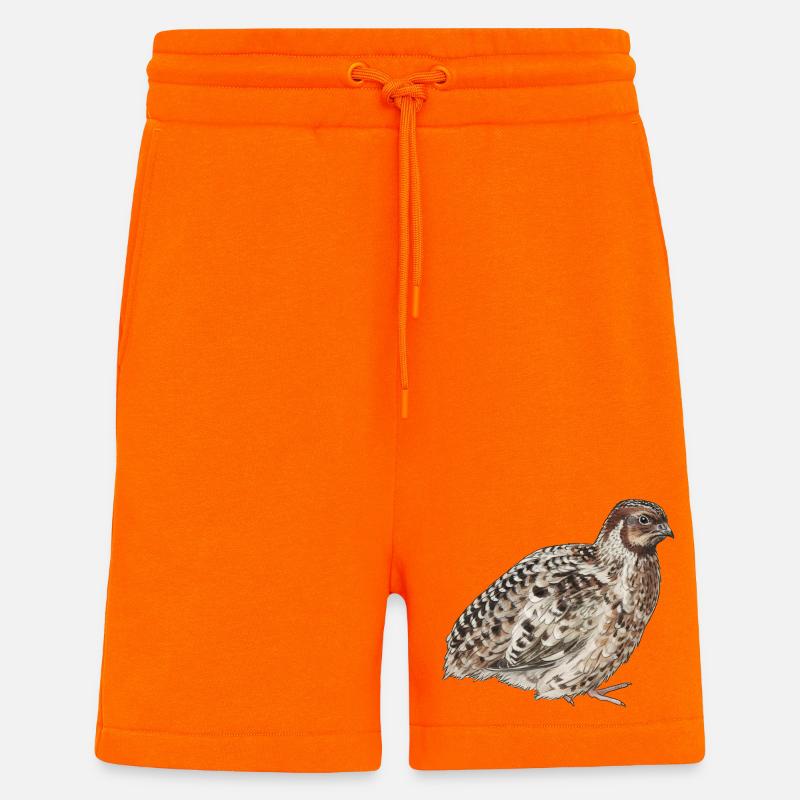 Caille - Rousse - Short bio décontracté fabriqué en UE - SUNSET ORANGE