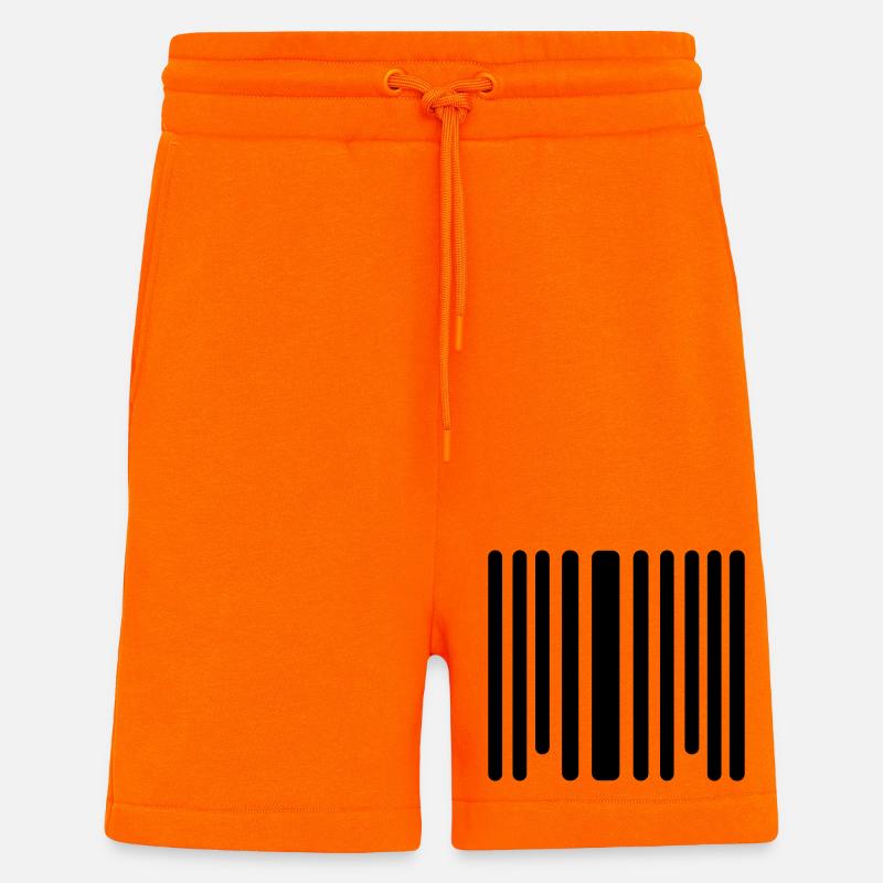 barcode - Shorts - made by SPREAD - SUNSET ORANGE