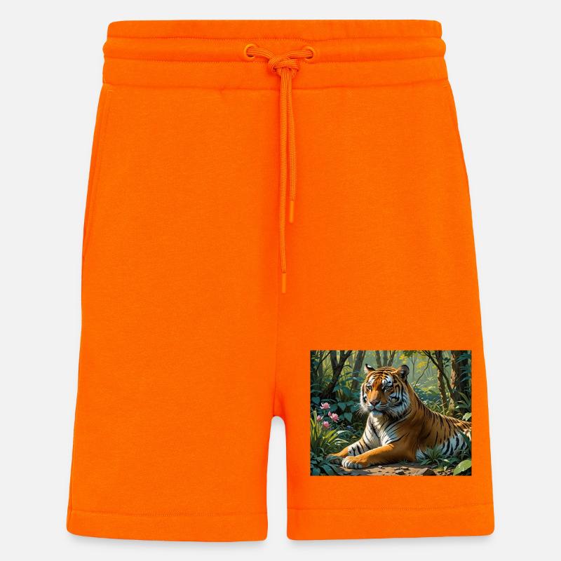 Jungle Tiger - Shorts - made by SPREAD - SUNSET ORANGE