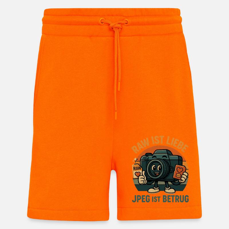 L’original, c’est l’amour - Short bio décontracté fabriqué en UE - SUNSET ORANGE