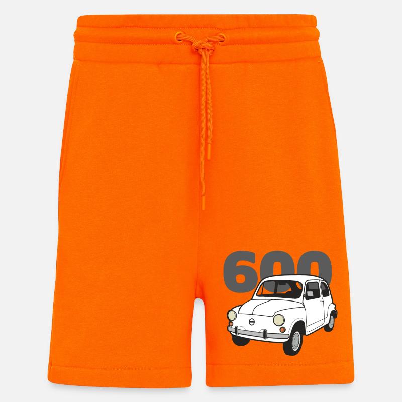 600 blanc v2 - Short bio décontracté fabriqué en UE - SUNSET ORANGE