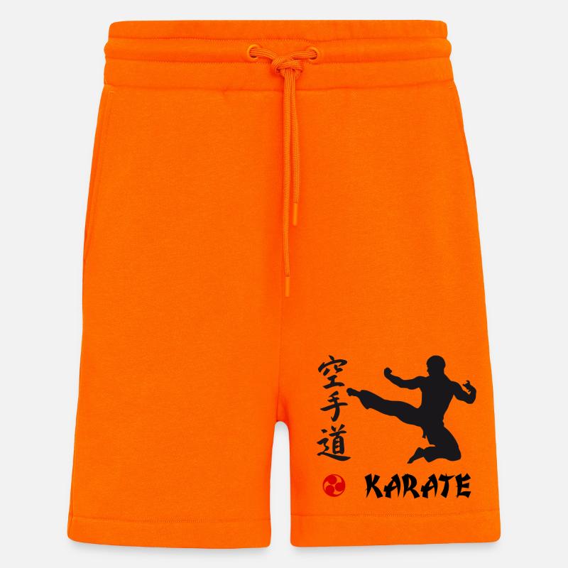 Karate schwarz - Shorts - made by SPREAD - SUNSET ORANGE