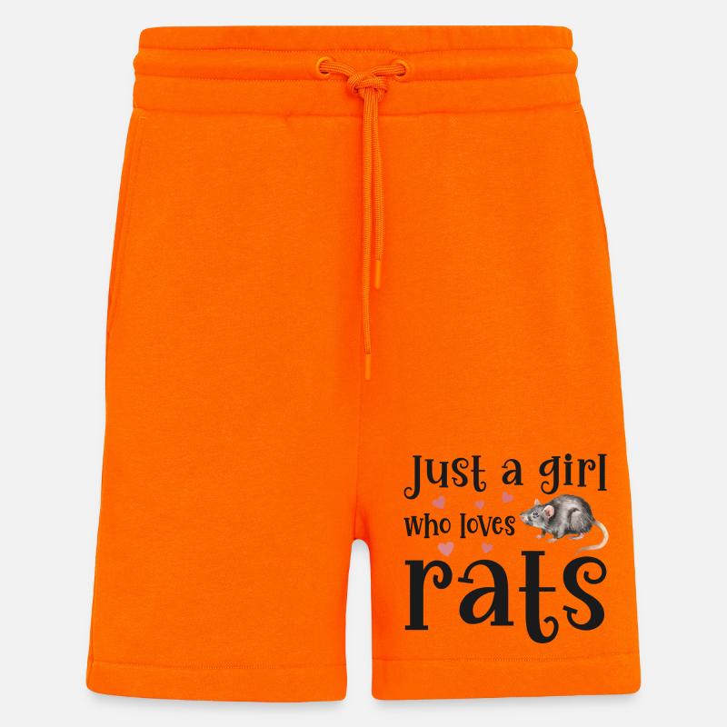 Rat Rats - Short bio décontracté fabriqué en UE - SUNSET ORANGE
