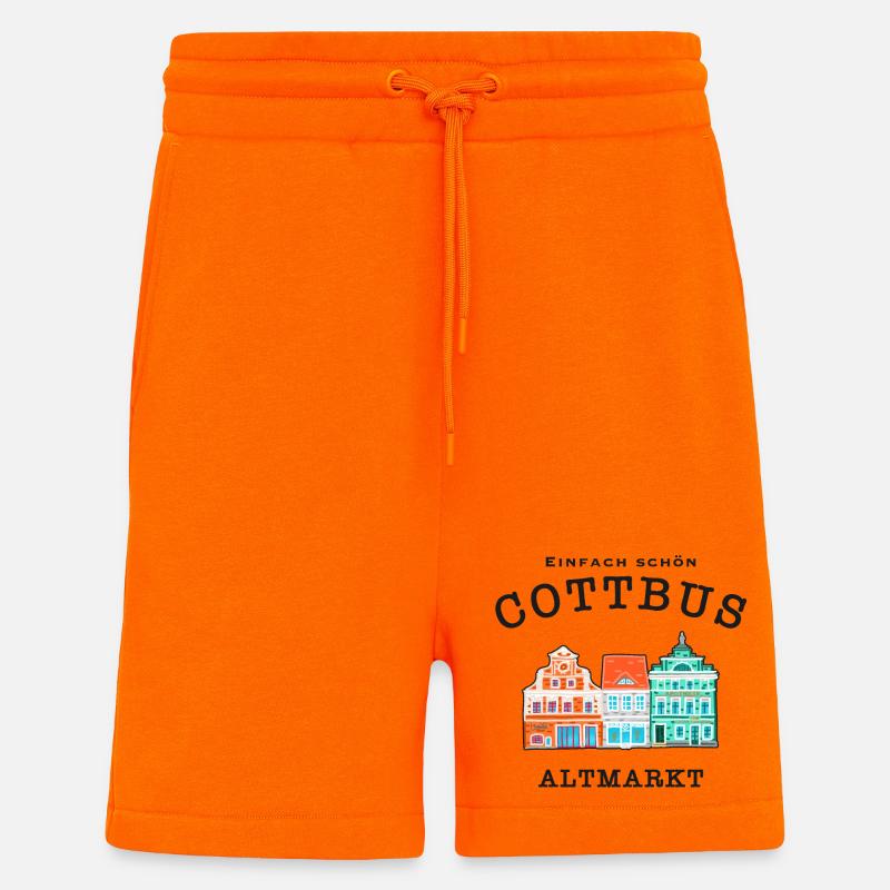 Cottbus Altmarkt, Einfach schön - Shorts - made by SPREAD - SUNSET ORANGE