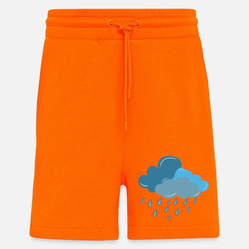 Cloud, Rain, Thunderstorm - Shorts - made by SPREAD - SUNSET ORANGE