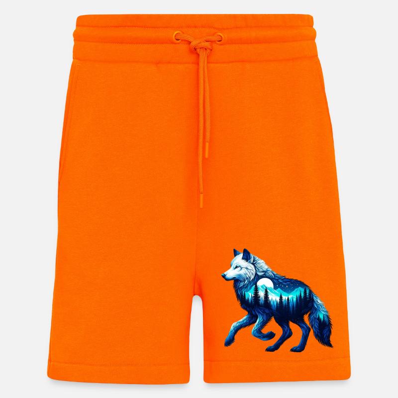 Loup - Short bio décontracté fabriqué en UE - SUNSET ORANGE