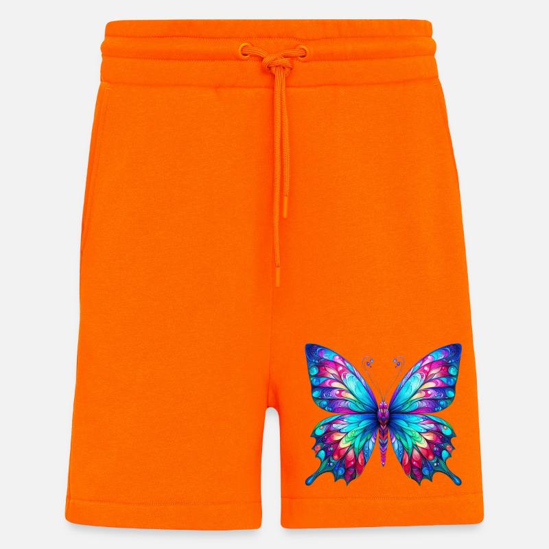 Papillon - Short bio décontracté fabriqué en UE - SUNSET ORANGE