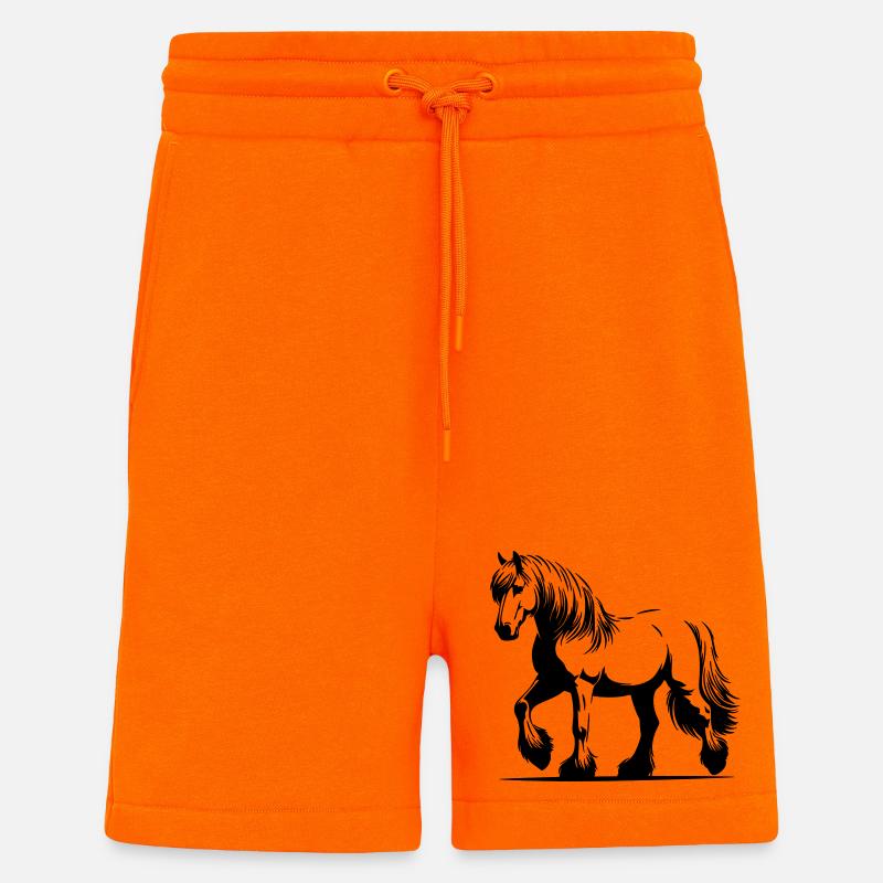 Haflinger de cheval - Short bio décontracté fabriqué en UE - SUNSET ORANGE