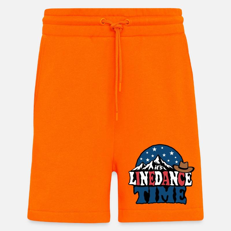 It's linedance time, Linedancing, Country Fan - Shorts - made by SPREAD - SUNSET ORANGE