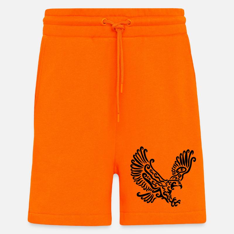 Aigle noir - Short bio décontracté fabriqué en UE - SUNSET ORANGE