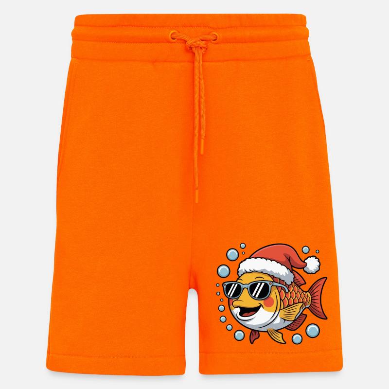Weihnachtsfisch mit Sonnenbrille - Shorts - made by SPREAD - SUNSET ORANGE