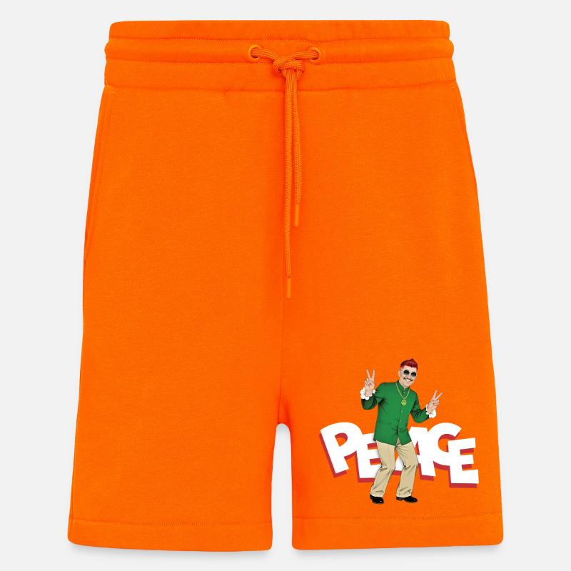 PEACE MAN – nette Leute - Shorts - made by SPREAD - SUNSET ORANGE
