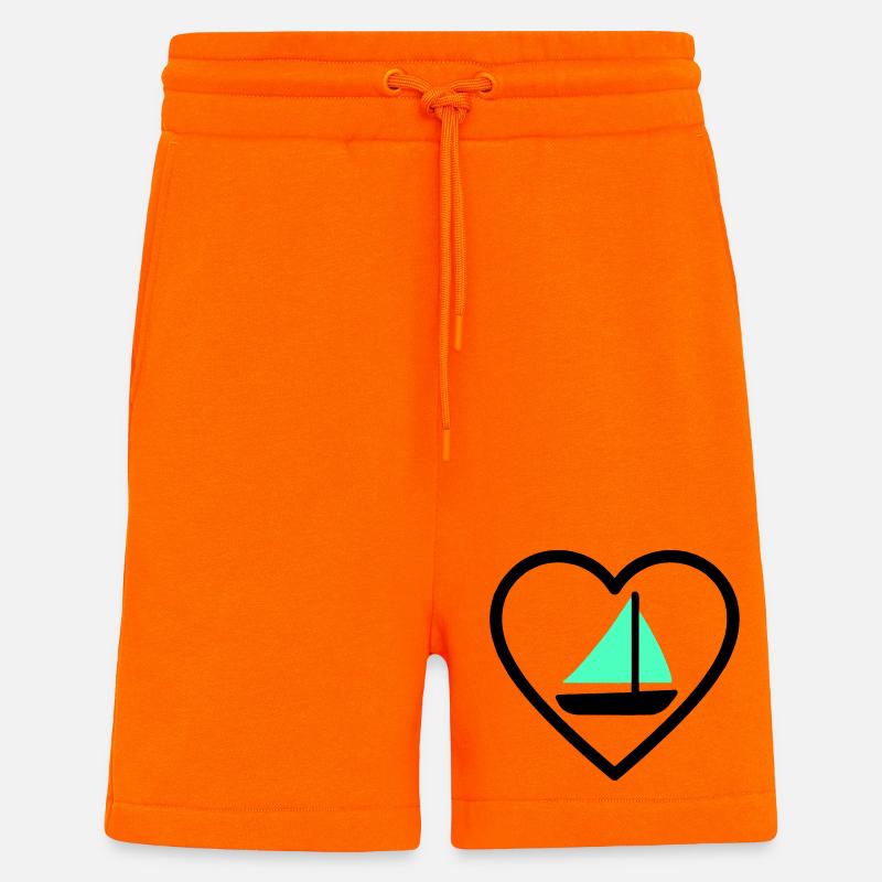 Cuore Vela – Passione Navigazione - Shorts - made by SPREAD - SUNSET ORANGE