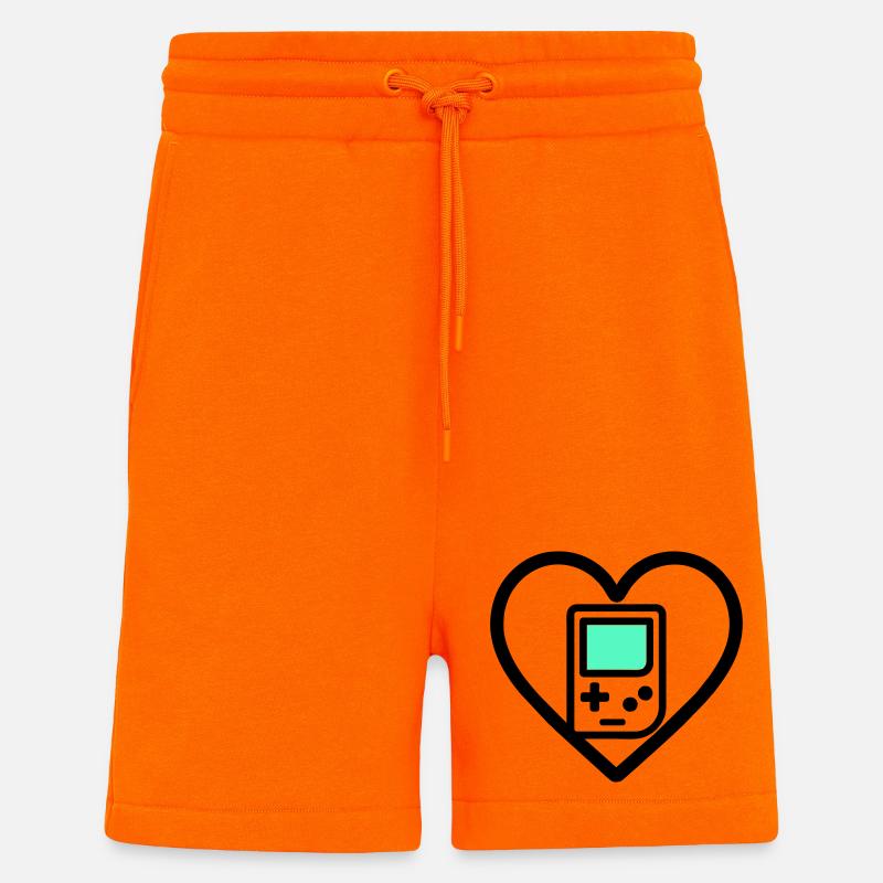 Retro Heart – Retro Handheld Console - Shorts - made by SPREAD - SUNSET ORANGE