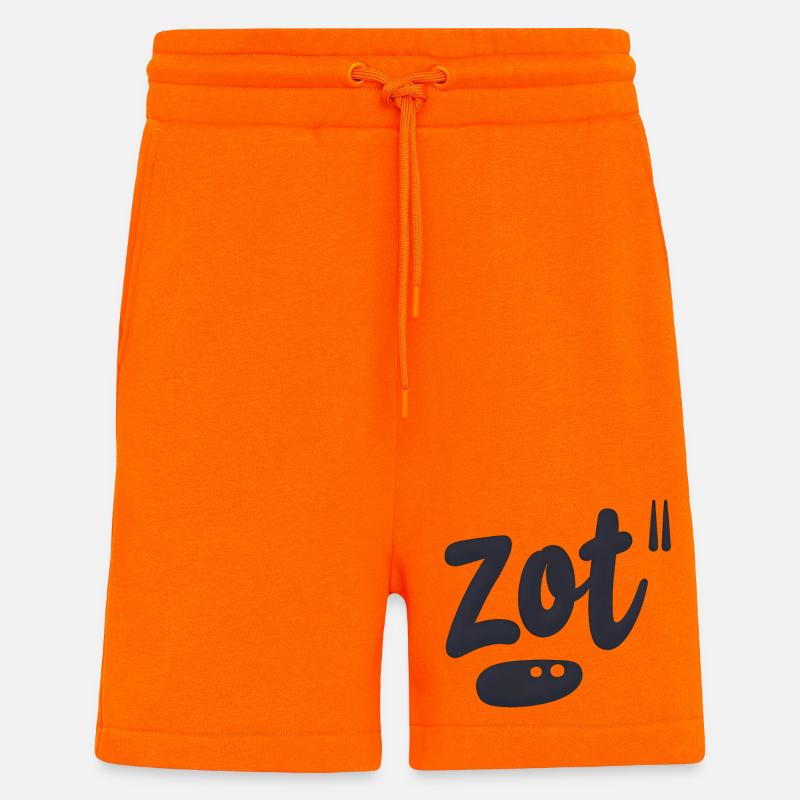 Crazy. Antwerp dialect - Shorts - made by SPREAD - SUNSET ORANGE