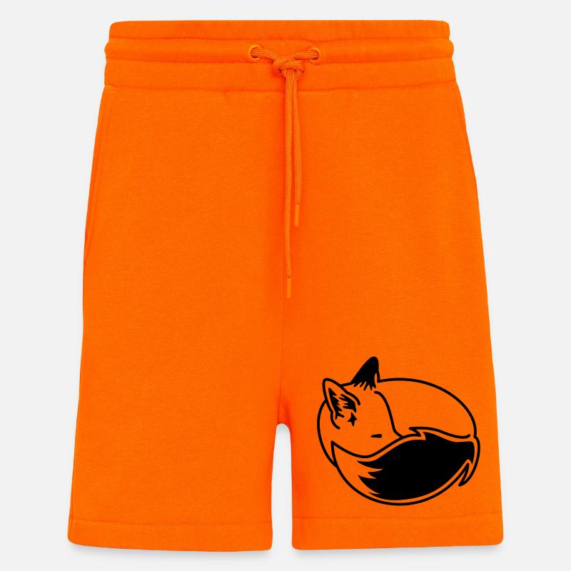 Fuchs eingekuschelt – Kawaii Fox Cartoon Design - Shorts - made by SPREAD - SUNSET ORANGE