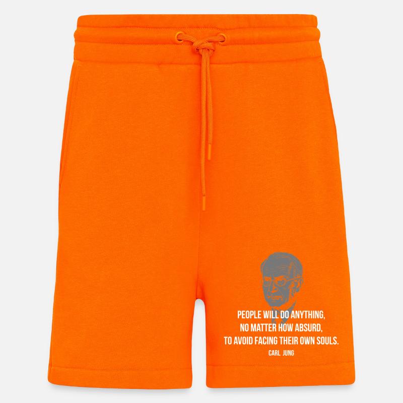 Carl Jungs Seelenreflexionszitat - Shorts - made by SPREAD - SUNSET ORANGE