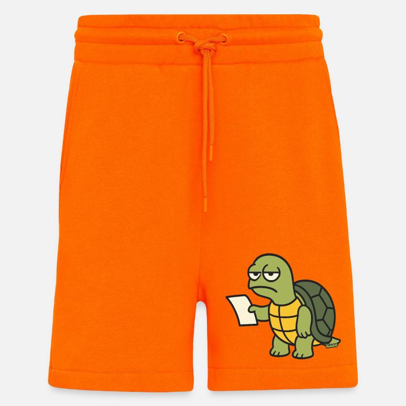 Langsame Schildkröte mit Papier - Shorts - made by SPREAD - SUNSET ORANGE