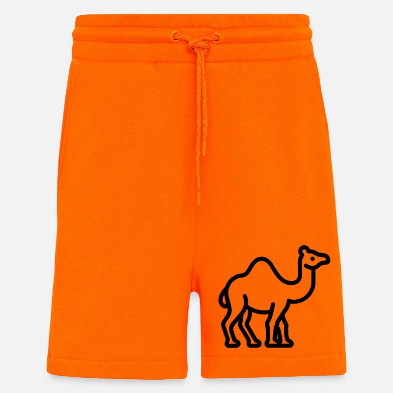 chameau - Short bio décontracté fabriqué en UE - SUNSET ORANGE