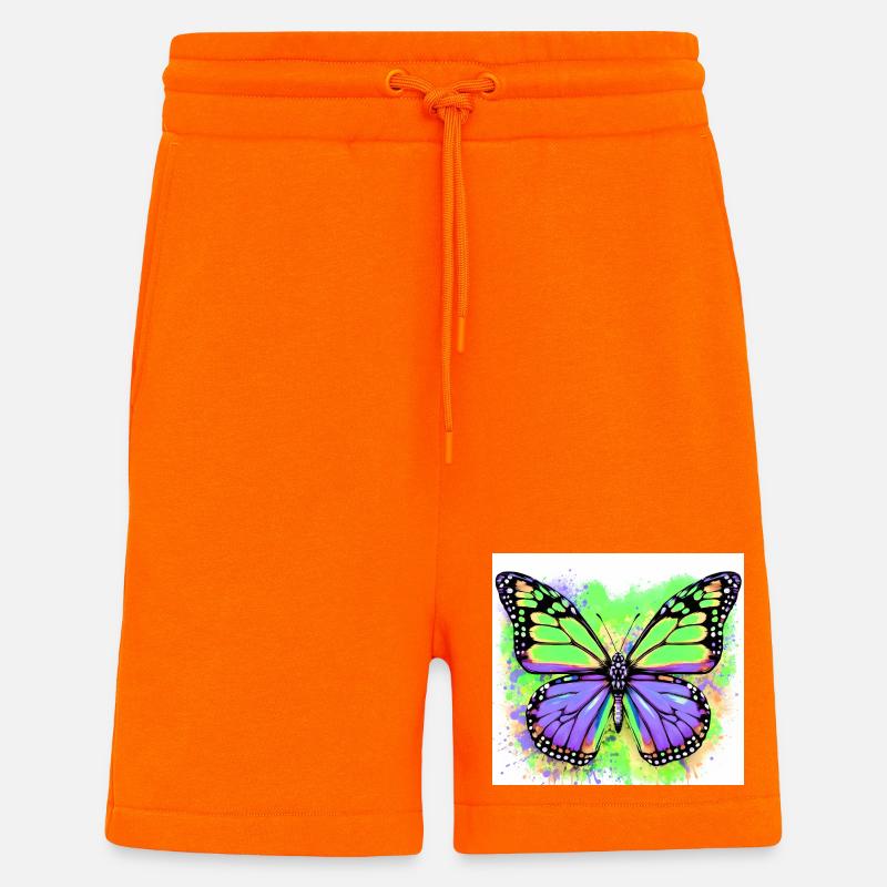 papillon - Short bio décontracté fabriqué en UE - SUNSET ORANGE