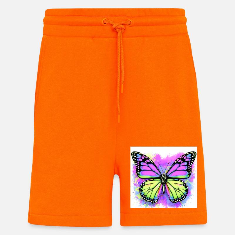 papillon - Short bio décontracté fabriqué en UE - SUNSET ORANGE