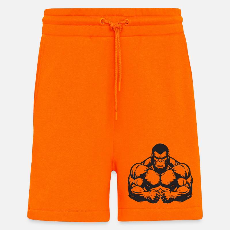 Gorilla Muscles - Shorts - made by SPREAD - SUNSET ORANGE