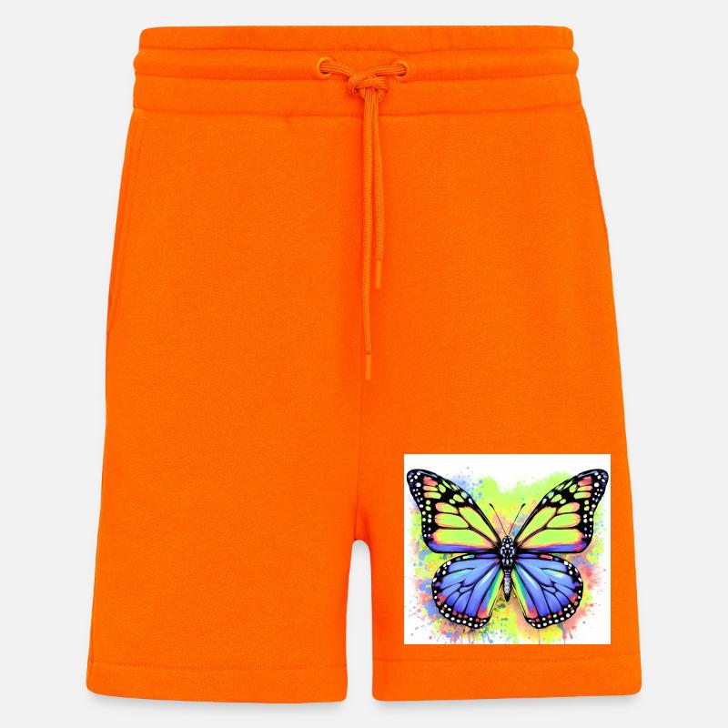 papillon - Short bio décontracté fabriqué en UE - SUNSET ORANGE