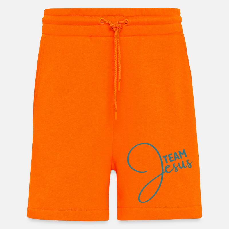 Team Jesus | Glaube | Religion - Shorts - made by SPREAD - SUNSET ORANGE