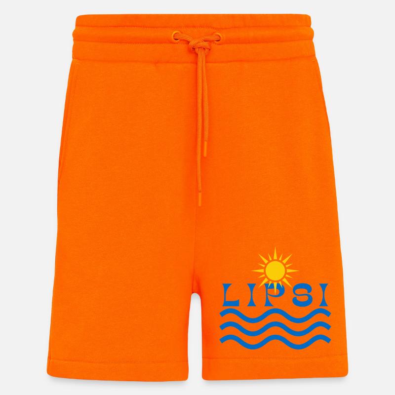 Lipsi Sun waves  - Shorts - made by SPREAD - SUNSET ORANGE