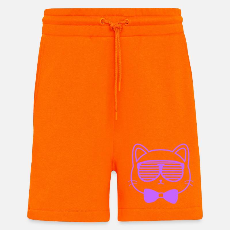Katze mit Sonnenbrille - Shorts - made by SPREAD - SUNSET ORANGE